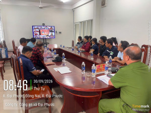 Công an xã Đại Phước tham dự Hội nghị tuyên truyền, phổ biến quy định mới về thủ tục hành chính trong lĩnh vực PCCC và CNCH