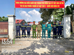Công an xã Đại Phước bảo đảm an ninh, trật tự hội nghị tiếp xúc cử tri