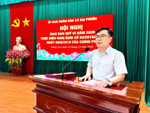 Xã Đại Phước tổ chức hội nghị giao ban quý III thực hiện nghị định số 03/2019/NĐ-CP của Chính phủ
