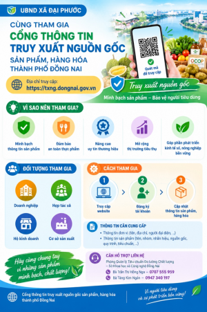 Đại Phước tuyên truyền, vận động các tổ chức, cá nhân tham gia cổng thông tin truy xuất nguồn gốc sản phẩm, hàng hóa thành phố Đồng Nai