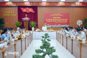 Lấy ý kiến góp ý dự thảo nghị quyết Tỉnh ủy về công tác dân tộc, tôn giáo