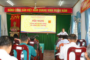 ĐẢNG ỦY XÃ ĐAK LUA CÔNG BỐ QUYẾT ĐỊNH VỀ CÔNG TÁC CÁN BỘ BỔ NHIỆM CHỈ HUY TRƯỞNG BAN CHỈ HUY QUÂN SỰ XÃ