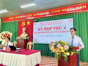 Ông: Nguyễn Trong Lâm - BT.Đảng ủy, CT.HĐND phát biểu chỉ đạo