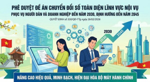 PHÊ DUYỆT ĐỀ ÁN CHUYỂN ĐỔI SỐ TOÀN DIỆN LĨNH VỰC NỘI VỤ PHỤC...