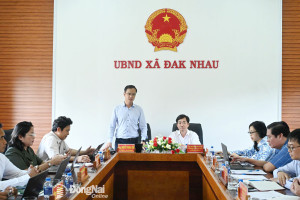 ĐOÀN KHẢO SÁT CỦA THƯỜNG TRỰC HĐND THÀNH PHỐ ĐỒNG NAI LÀM VIỆC VỚI XÃ ĐAK NHAU VỀ THỰC TRẠNG TỔ CHỨC, HOẠT ĐỘNG CỦA HĐND XÃ