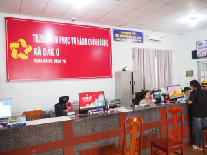 Trung tâm Phục vụ hành chính công Xã Đăk Ơ phát huy hiệu quả...