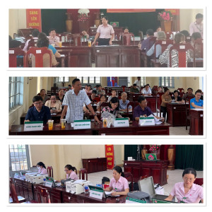 Lãnh đạo Ngân hàng Chính sách Xã hội tỉnh Đồng Nai thăm và làm việc tại Điểm giao dịch Hưng Lộc, xã Dầu Giây