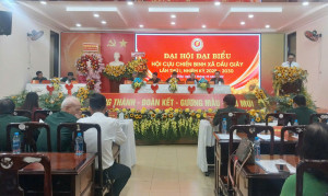 34 Phó bí thư Thường trực Đảng ủy xã Dầu Giây Phạm Đình Ban phát biểu chỉ đạo tại Đại hội