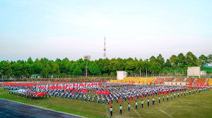 Lễ khai mạc Đại hội Thể dục thể thao xã Dầu Giây lần thứ I năm 2026 với số lượng người tham gia diễu hành và dự lễ khoảng 1 000 người (ảnh minh họa)