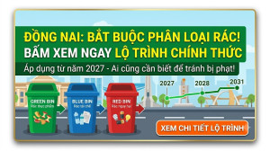 Triển khai Quy định lộ trình thực hiện phân loại chất thải rắn sinh hoạt trên địa bàn thành phố Đồng Nai.