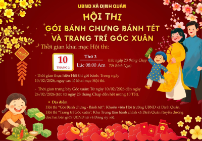 RỘN RÀNG HỘI THI GÓI BÁNH CHƯNG – BÁNH TÉT VÀ KHÔNG GIAN GÓC XUÂN TẠI XÃ ĐỊNH QUÁN
