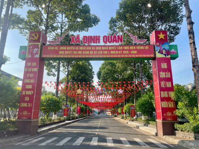 XÃ ĐỊNH QUÁN: NHIỆT LIỆT CHÀO MỪNG ĐẠI HỘI ĐẠI BIỂU TOÀN QUỐC LẦN THỨ XIV CỦA ĐẢNG CỘNG SẢN VIỆT NAM!