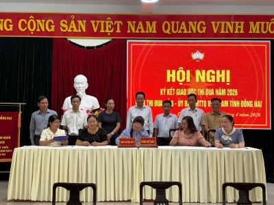 CỤM THI ĐUA SỐ 6 ỦY BAN MTTQ VIỆT NAM TỈNH ĐỒNG NAI KÝ KẾT...