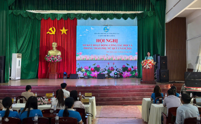 Phó chủ tịch Ủy ban MTTQ Việt Nam, Chủ tịch Hội LHPN tỉnh Đồng Nai Lê Thị Thanh Loan phát biểu chỉ đạo tại hội nghị