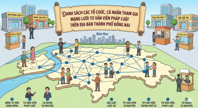 DANH SÁCH CÁC TỔ CHỨC, CÁ NHÂN THAM GIA MẠNG LƯỚI TƯ VẤN VIÊN PHÁP LUẬT ĐỂ HỖ TRỢ PHÁP LÝ CHO CÁC DOANH NGHIỆP NHỎ VÀ VỪA TRÊN ĐỊA BÀN THÀNH PHỐ ĐỒNG NAI