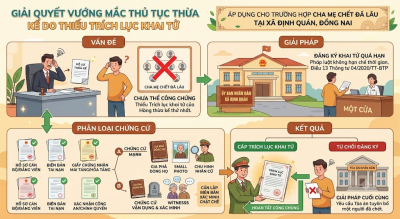 HƯỚNG DẪN ĐĂNG KÝ KHAI TỬ QUÁ HẠN ĐỂ GIẢI QUYẾT VƯỚNG MẮC THỪA KẾ TẠI XÃ ĐỊNH QUÁN, ĐỒNG NAI