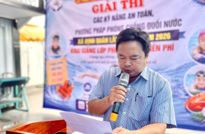 KHAI GIẢNG LỚP PHỔ CẬP BƠI PHÒNG, CHÔNG ĐUÔI NƯỚC.