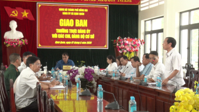 HỘI NGHỊ GIAO BAN VỚI CÁC CHI, ĐẢNG BỘ CƠ SỞ.