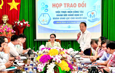 HỌP TRAO ĐỔI VỀ CÔNG TÁC KHÁM SỨC KHỎE ĐỊNH KỲ, KHÁM SÀNG...