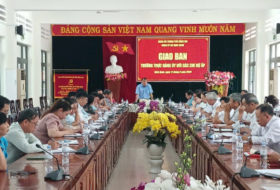 HỘI NGHỊ GIAO BAN THƯỜNG TRỰC ĐẢNG ỦY XÃ ĐỊNH QUÁN VỚI CÁC...