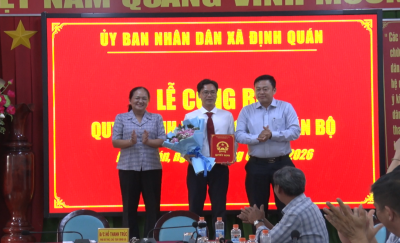 XÃ ĐỊNH QUÁN CÔNG BỐ QUYẾT ĐỊNH BỔ NHIỆM GIÁM ĐỐC TRUNG TÂM...