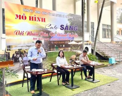 RA MẮT MÔ HÌNH "CÀ PHÊ SÁNG VỚI NHÂN DÂN VÀ DOANH NGHIỆP".