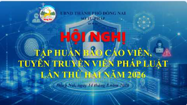 Hội nghị Tập huấn báo cáo viên pháp luật, tuyên truyền viên pháp luật lần thứ hai năm 2026