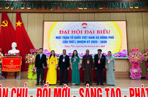 Ủy ban MTTQ Việt Nam xã Đồng Phú tổ chức thành công phiên thứ nhất Đại hội đại biểu MTTQ Việt Nam xã lần thứ I, nhiệm kỳ 2025-2030