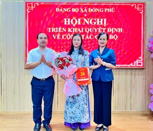 Đồng chí Nguyễn Thị Bích Liên nhận nhiệm vụ Phó Bí thư Thường trực Đảng ủy xã Đồng Phú