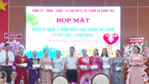 XÃ ĐỒNG PHÚ HỌP MẶT KỶ NIỆM 71 NĂM NGÀY THẦY THUỐC VIỆT NAM