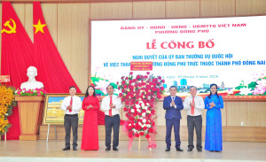 Lễ công bố Nghị quyết thành lập phường Đồng Phú