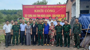 ĐỒNG PHÚ: KHỞI CÔNG XÂY DỰNG NHÀ TÌNH NGHĨA QUÂN - DÂN