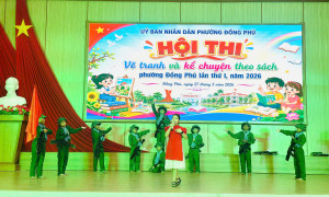 Sôi nổi Hội thi Vẽ tranh và Kể chuyện theo sách phường Đồng Phú lần thứ I, năm 2026