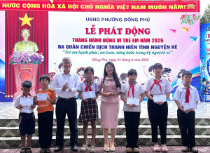 Phường Đồng Phú phát động Tháng hành động vì trẻ em 2026