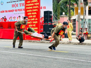 Hội thao kiểm tra nghiệp vụ PCCC và CNCH Cụm thi số 15