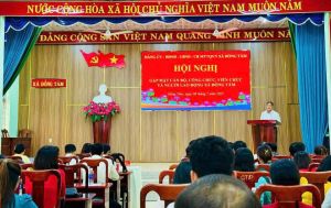 Xã Đồng Tâm tổ chức Hội nghị công bố các nghị quyết, quyết định về tổ chức bộ máy và công tác cán bộ