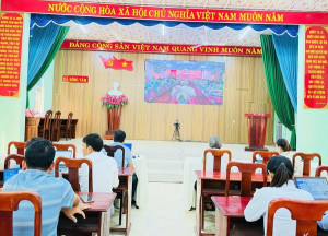 Toàn cảnh cuộc họp tại điểm cầu xã Đồng Tâm