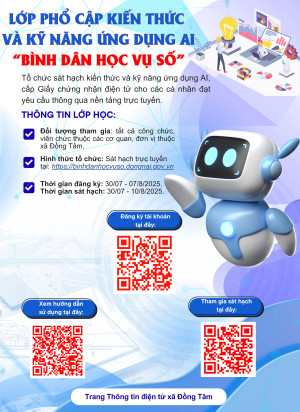 Lớp phổ cập kiến thức và kỹ năng ứng dụng AI