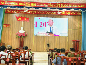 Đồng Tâm tham dự hội nghị trực tuyến báo cáo viên pháp luật quý III/2025.