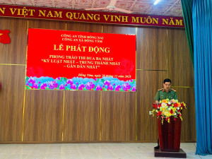Công an xã Đồng Tâm lan tỏa phong trào thi đua “Ba nhất”