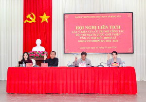 Hội nghị lấy ý kiến cử tri nơi công tác đối với người được giới thiệu ứng cử đại biểu Hội đồng nhân dân xã nhiệm kỳ 2026 – 2031