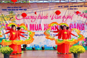 Chương trình văn nghệ “Mãi mãi mùa Xuân có Đảng” tại ấp Đồng Tiến 4