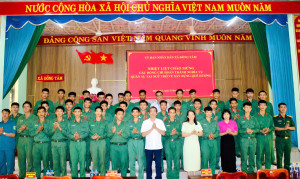 Xã Đồng Tâm tổ chức đón quân nhân hoàn thành nghĩa vụ quân sự trở về địa phương năm 2026