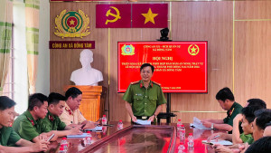 Công an xã Đồng Tâm phối hợp triển khai kế hoạch bảo đảm an ninh, trật tự Lễ hội Quả điều vàng năm 2026