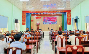 Đồng Tâm tham dự trực tuyến Hội nghị sơ kết 01 năm vận hành mô hình tổ chức chính quyền địa phương 02 cấp do Thành uỷ Đồng Nai tổ chức
