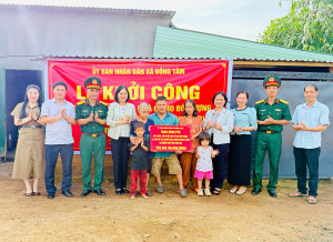 Xã Đồng Tâm - Khởi công sửa chữa nhà ở cho con đẻ người hoạt động kháng chiến bị nhiễm chất độc hóa học