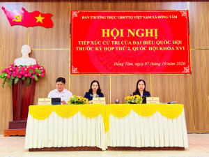 Đoàn đại biểu Quốc hội Thành phố Đồng Nai tiếp xúc cử tri xã Đồng Tâm, Tân Lợi trước Kỳ họp thứ 2, Quốc hội Khóa XVI