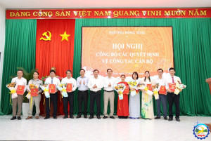 PHƯỜNG ĐỒNG XOÀI CÔNG BỐ CÁC QUYẾT ĐỊNH VỀ CÔNG TÁC CÁN BỘ
