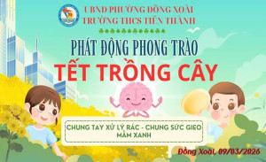 TRƯỜNG THCS TIẾN THÀNH SÔI NỔI LỄ PHÁT ĐỘNG “TẾT TRỒNG CÂY” NĂM 2026