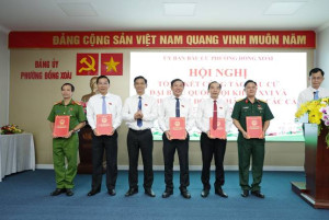 HỘI NGHỊ TỔNG KẾT CÔNG TÁC BẦU CỬ ĐẠI BIỂU HĐND PHƯỜNG ĐỒNG XOÀI NHIỆM KỲ 2026 - 2031